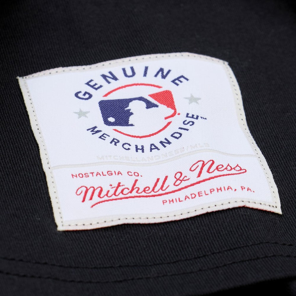 San Francisco Giants Mitchell & Ness Women's Pep Rally Cropped Boxy T-Shirt - Black - Mitchell & Ness on Sale