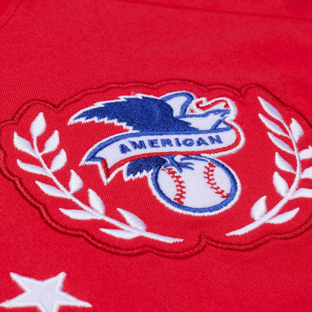 Los Angeles Angels Mitchell & Ness Women's Pep Rally Cropped Boxy T-Shirt - Red - Mitchell & Ness Sale