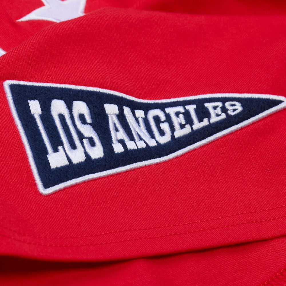 Los Angeles Angels Mitchell & Ness Women's Pep Rally Cropped Boxy T-Shirt - Red - Mitchell & Ness Sale