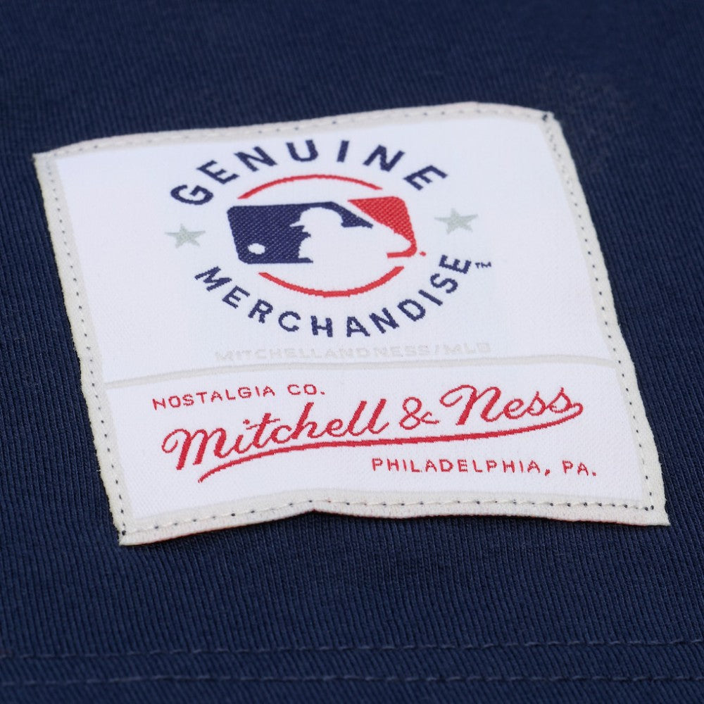 Atlanta Braves Mitchell & Ness Women's Pep Rally Cropped Boxy T-Shirt - Navy - Mitchell & Ness Discount