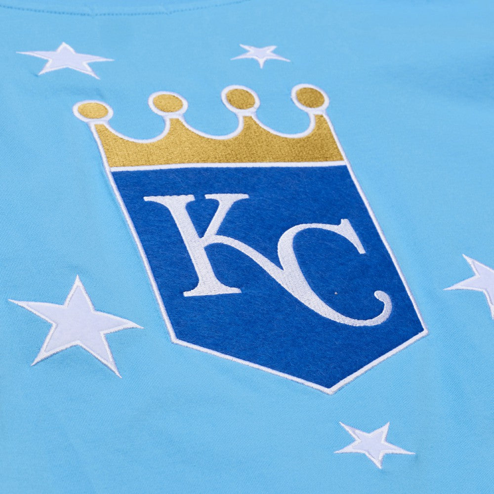 Kansas City Royals Mitchell & Ness Women's Pep Rally Cropped Boxy T-Shirt - Light Blue - Mitchell & Ness Sale