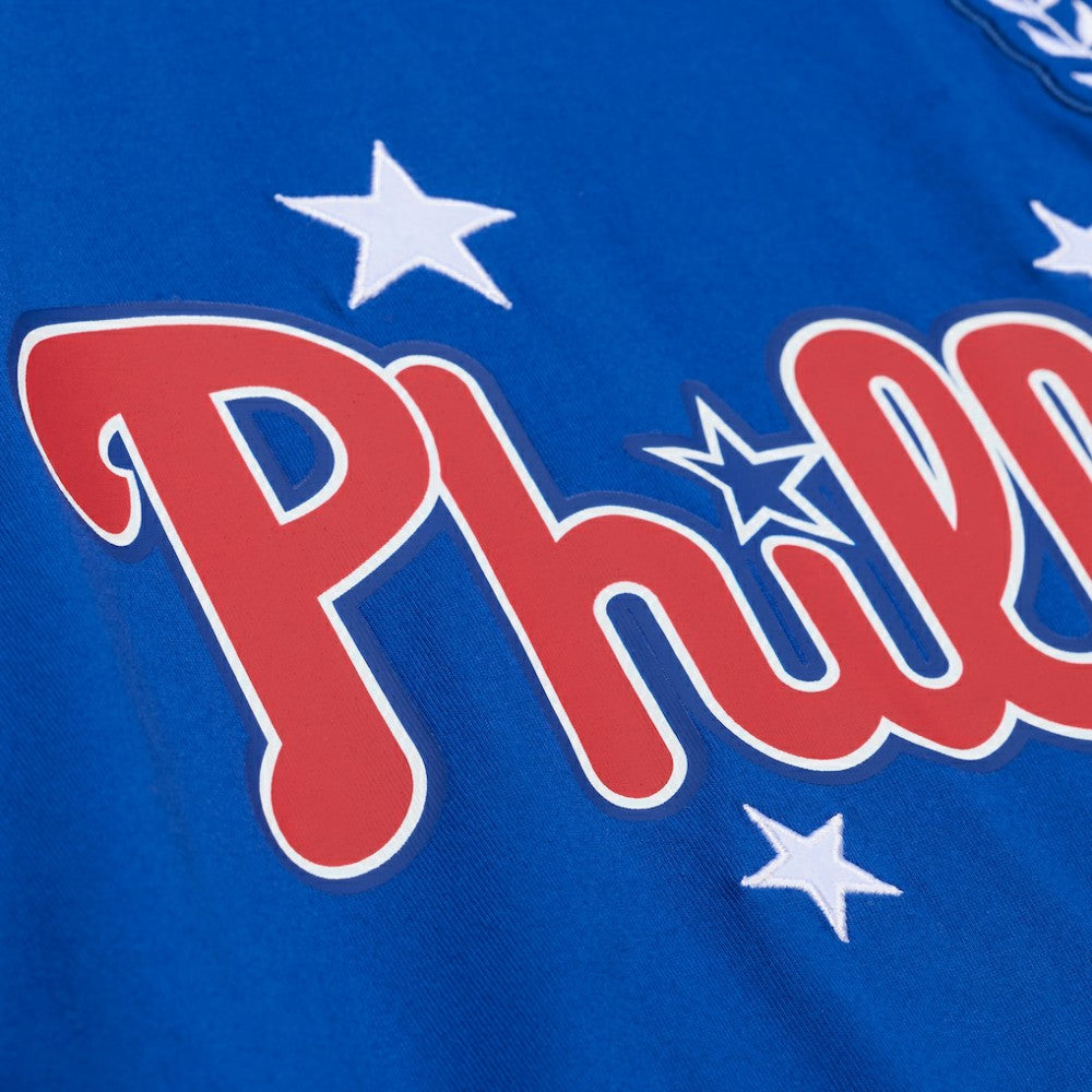 Philadelphia Phillies Mitchell & Ness Women's Pep Rally Cropped Boxy T-Shirt - Royal - Mitchell & Ness Sale