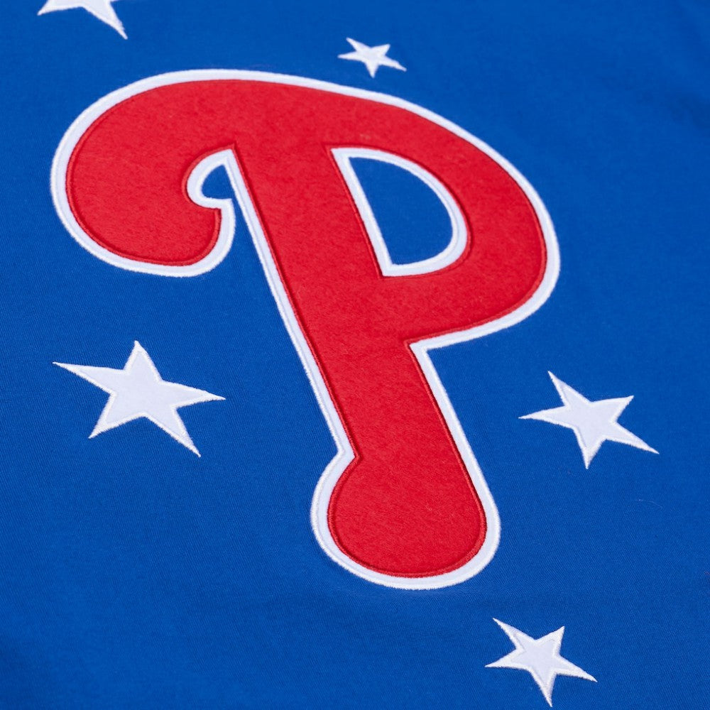 Philadelphia Phillies Mitchell & Ness Women's Pep Rally Cropped Boxy T-Shirt - Royal - Mitchell & Ness Sale