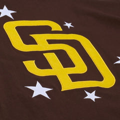 San Diego Padres Mitchell & Ness Women's Pep Rally Cropped Boxy T-Shirt - Brown - Mitchell & Ness on Sale