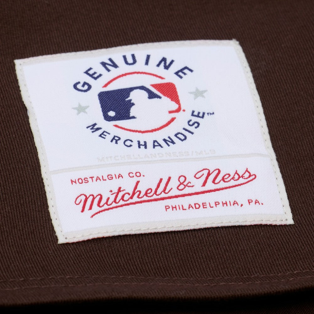 San Diego Padres Mitchell & Ness Women's Pep Rally Cropped Boxy T-Shirt - Brown - Mitchell & Ness on Sale