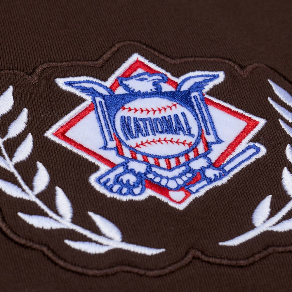 San Diego Padres Mitchell & Ness Women's Pep Rally Cropped Boxy T-Shirt - Brown - Mitchell & Ness on Sale