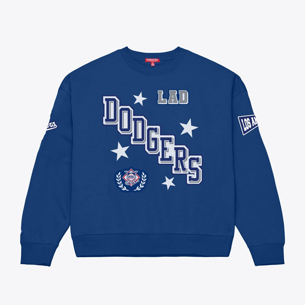 Los Angeles Dodgers Mitchell & Ness Women's Pep Rally Sweatshirt - Royal - Mitchell & Ness Discount