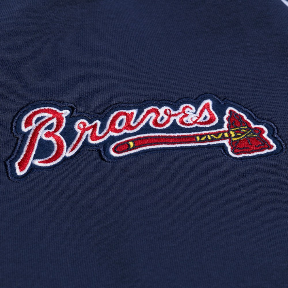 Atlanta Braves Mitchell & Ness Women's Pep Rally Sweatshirt - Navy - Mitchell & Ness Sale