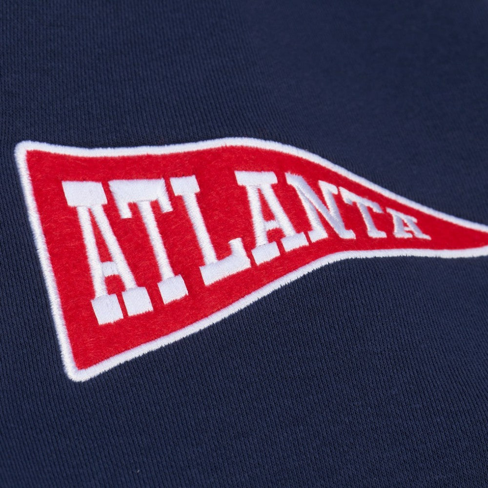Atlanta Braves Mitchell & Ness Women's Pep Rally Sweatshirt - Navy - Mitchell & Ness Sale
