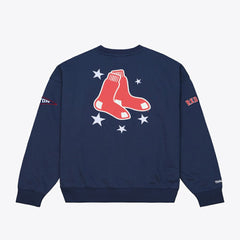 Boston Red Sox Mitchell & Ness Women's Pep Rally Sweatshirt - Navy - Mitchell & Ness on Sale