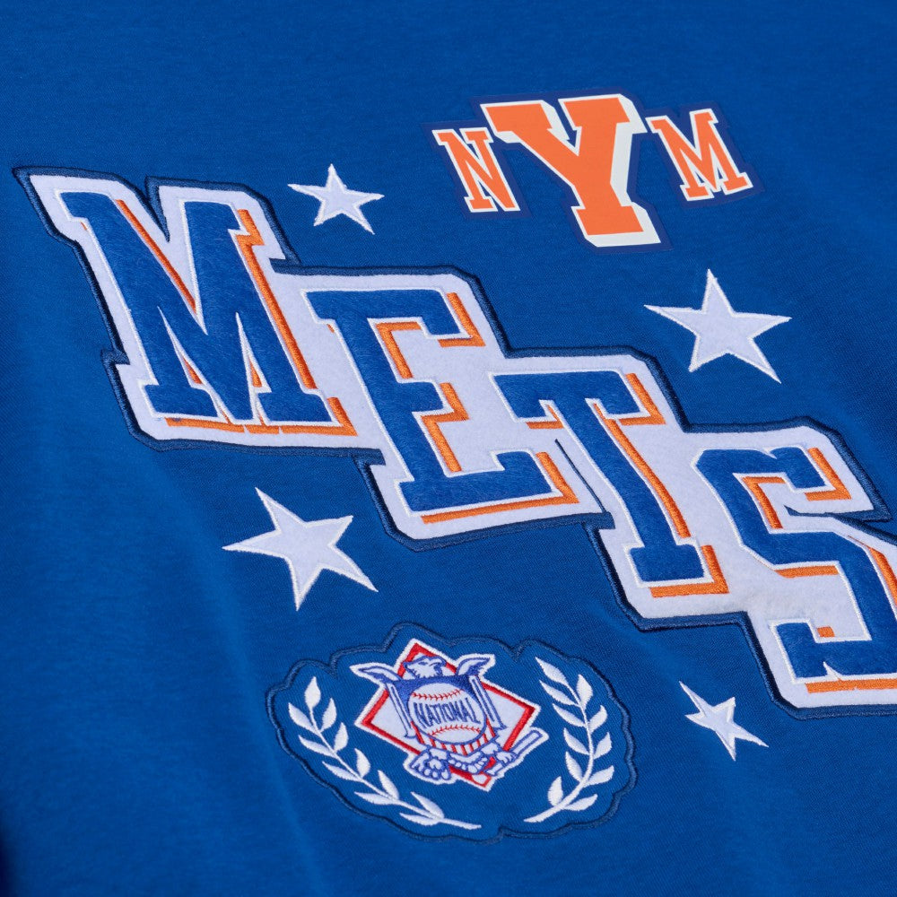 New York Mets Mitchell & Ness Women's Pep Rally Sweatshirt - Royal - Mitchell & Ness Online