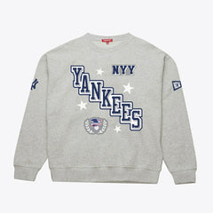 New York Yankees Mitchell & Ness Women's Pep Rally Sweatshirt - Heather Gray - Mitchell & Ness Discount