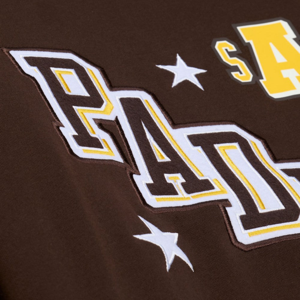 San Diego Padres Mitchell & Ness Women's Pep Rally Sweatshirt - Brown - Mitchell & Ness Sale