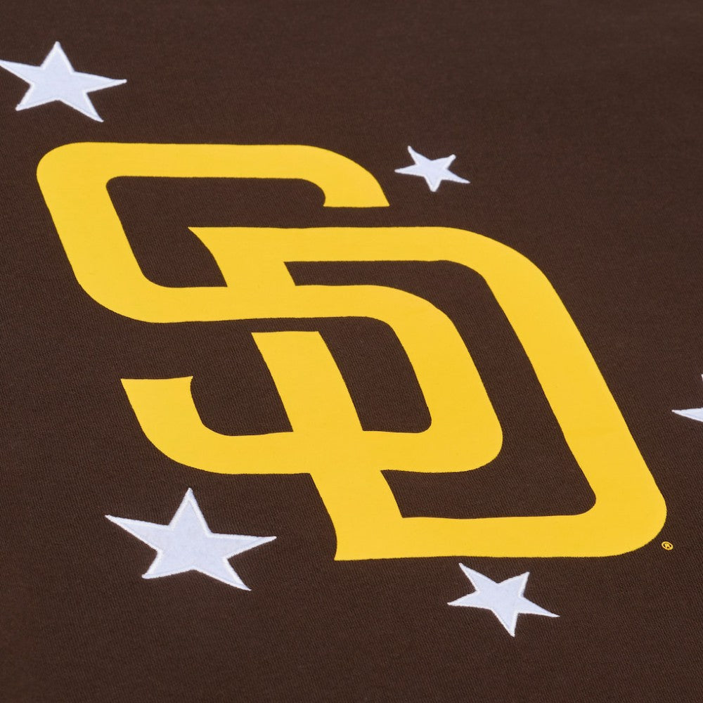 San Diego Padres Mitchell & Ness Women's Pep Rally Sweatshirt - Brown - Mitchell & Ness Sale