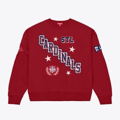 St. Louis Cardinals Mitchell & Ness Women's Pep Rally Sweatshirt - Red - Mitchell & Ness Discount