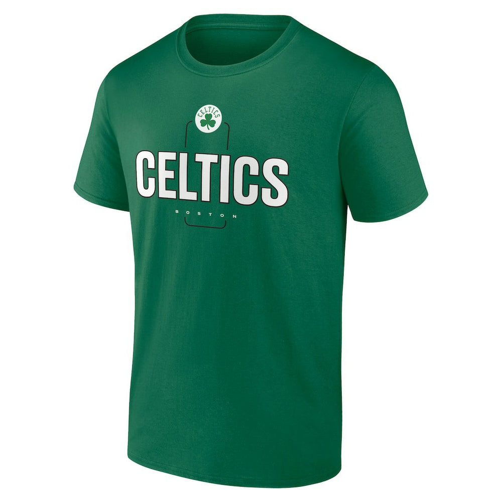 Boston Celtics Center Court Name & Number Custom T-Shirt Kelly Green