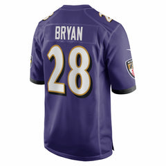 Nike Taven Bryan Baltimore Ravens Team Game Jersey Purple