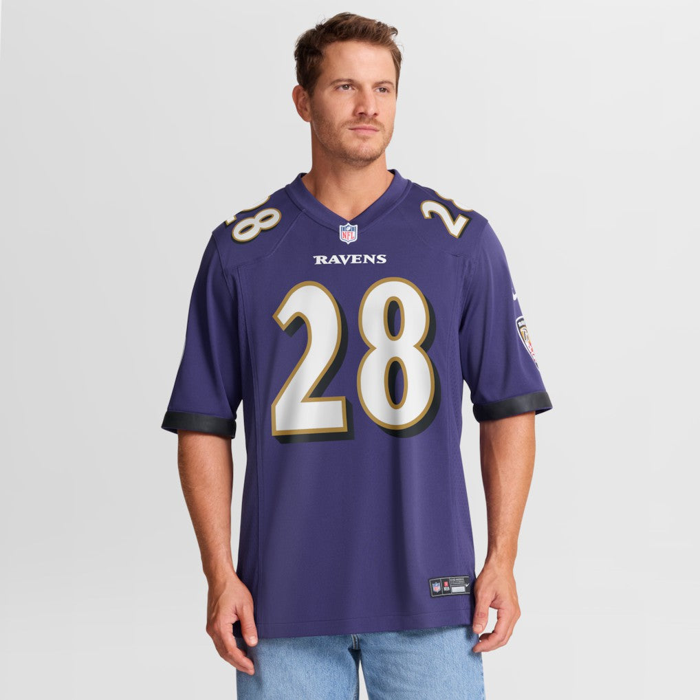 Nike Taven Bryan Baltimore Ravens Team Game Jersey Purple