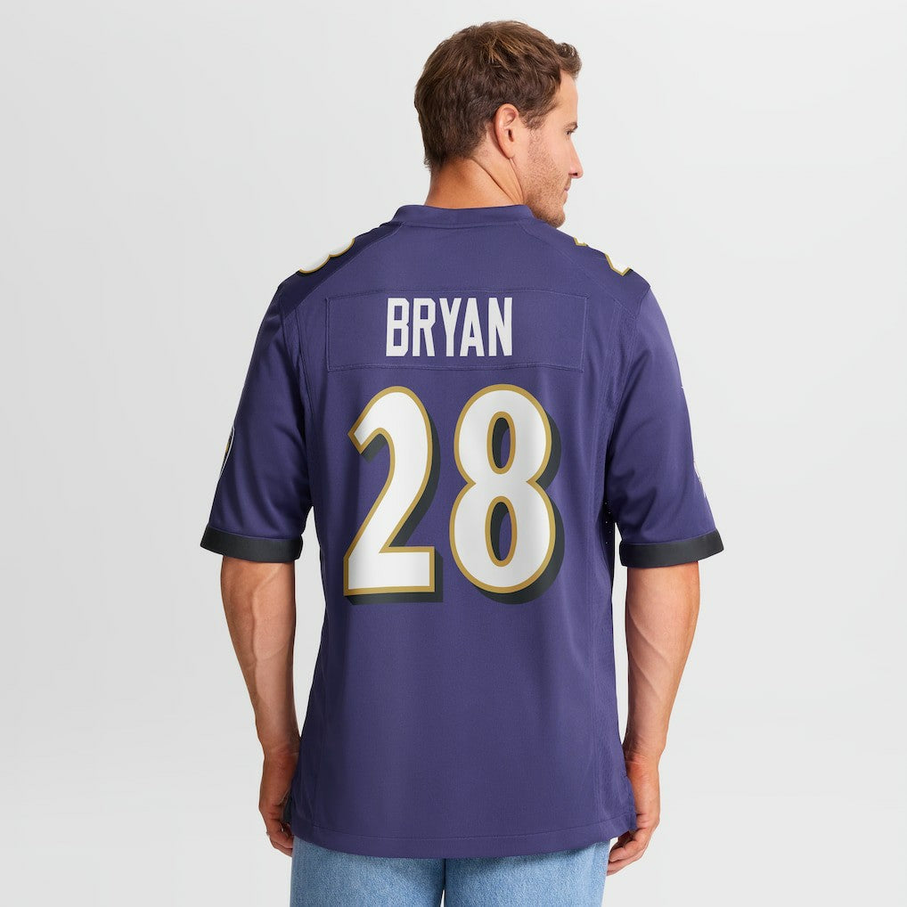 Nike Taven Bryan Baltimore Ravens Team Game Jersey Purple