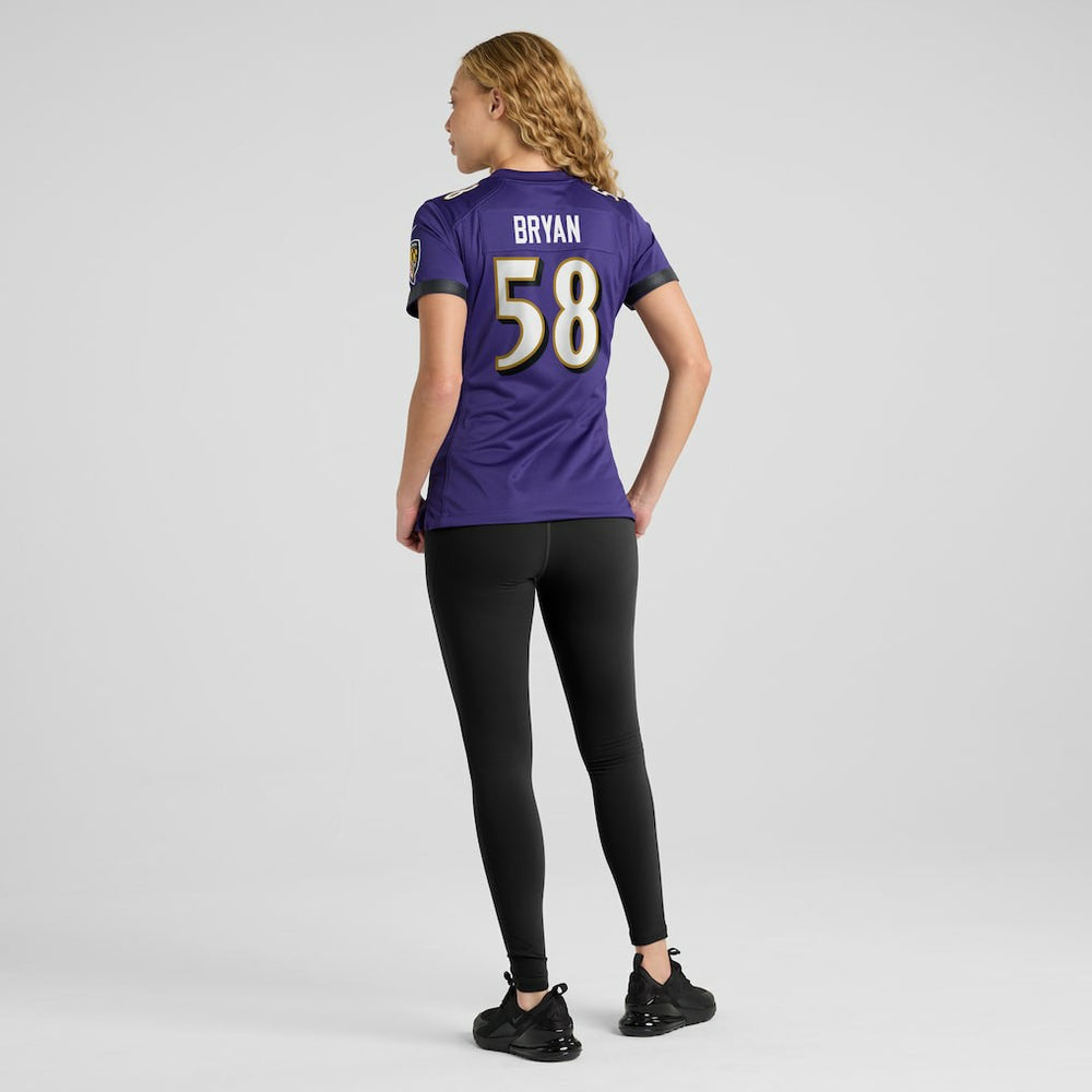Nike Taven Bryan Baltimore Ravens Women's Team Game Jersey Purple
