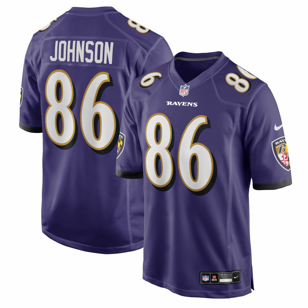 Nike Cornelius Johnson Baltimore Ravens Team Game Jersey Purple