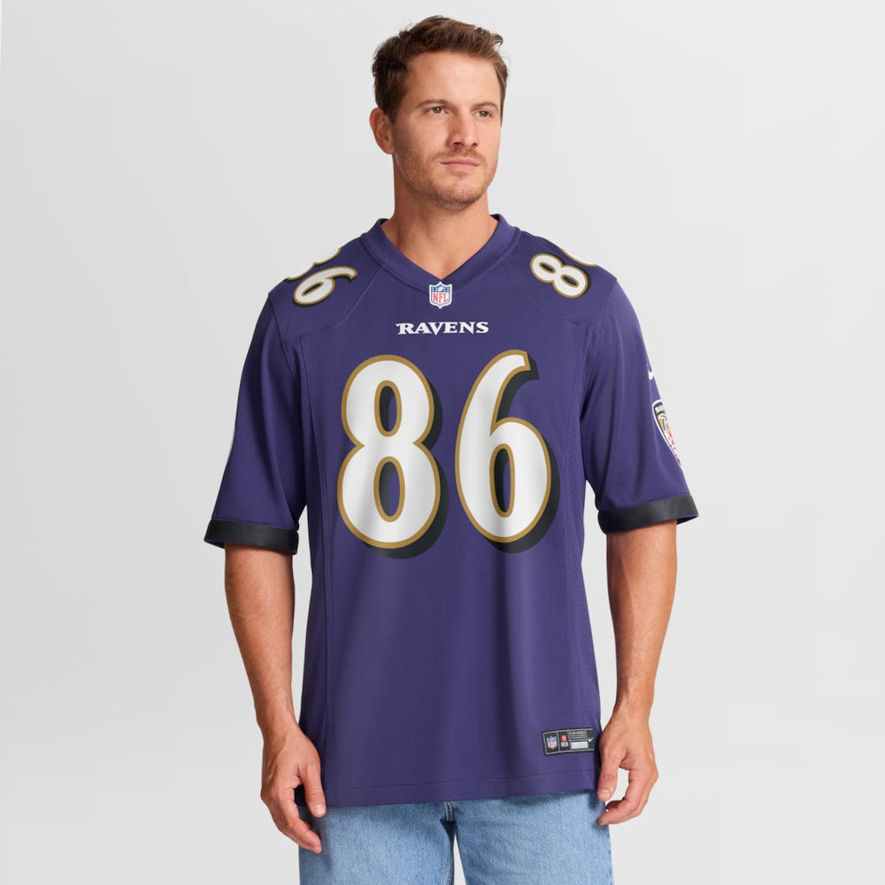 Nike Cornelius Johnson Baltimore Ravens Team Game Jersey Purple