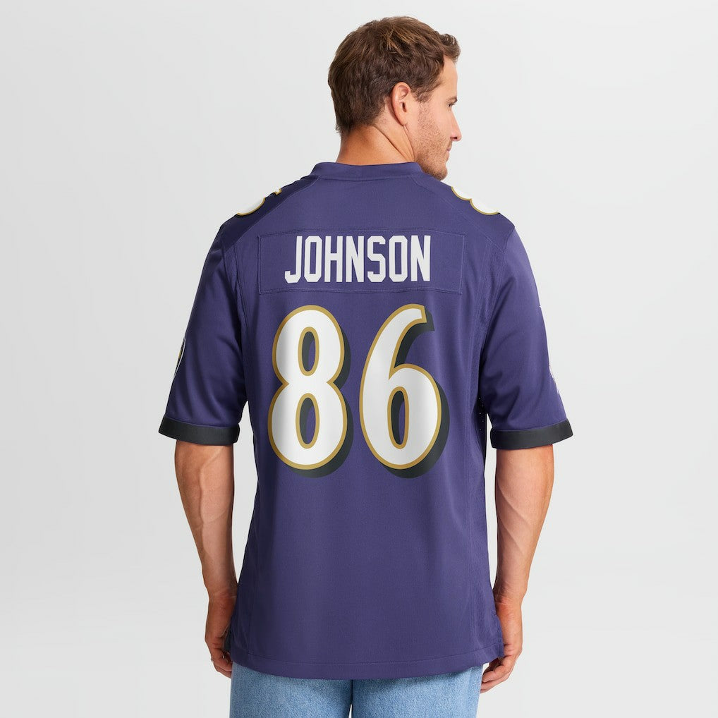 Nike Cornelius Johnson Baltimore Ravens Team Game Jersey Purple
