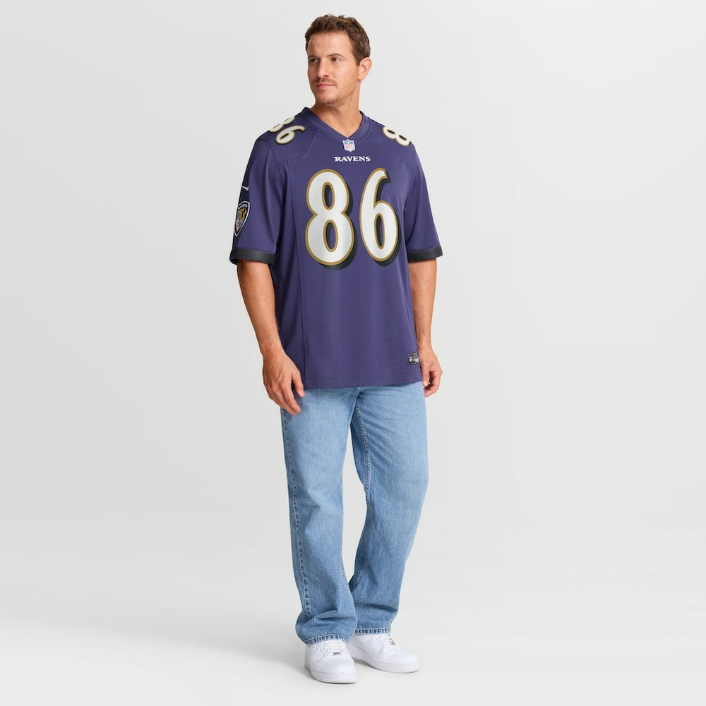 Nike Cornelius Johnson Baltimore Ravens Team Game Jersey Purple