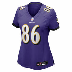 Nike Cornelius Johnson Baltimore Ravens Women's Team Game Jersey Purple