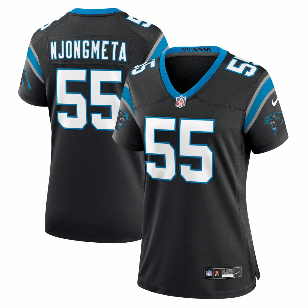 Nike Maema Njongmeta Carolina Panthers Women's Team Game Jersey Black
