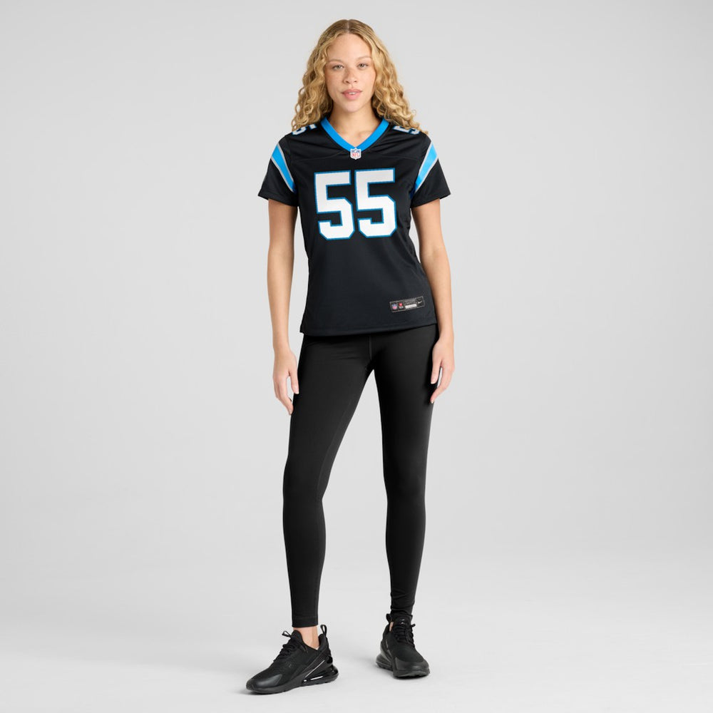 Nike Maema Njongmeta Carolina Panthers Women's Team Game Jersey Black
