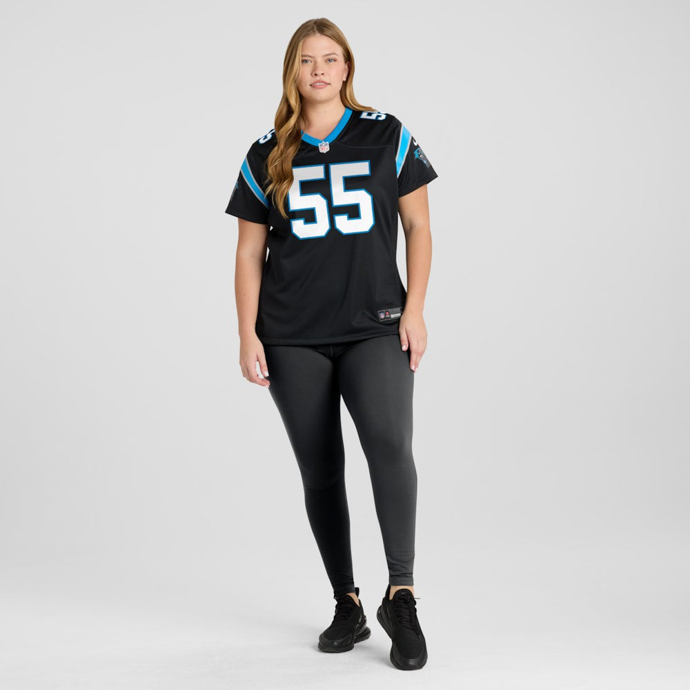 Nike Maema Njongmeta Carolina Panthers Women's Team Game Jersey Black