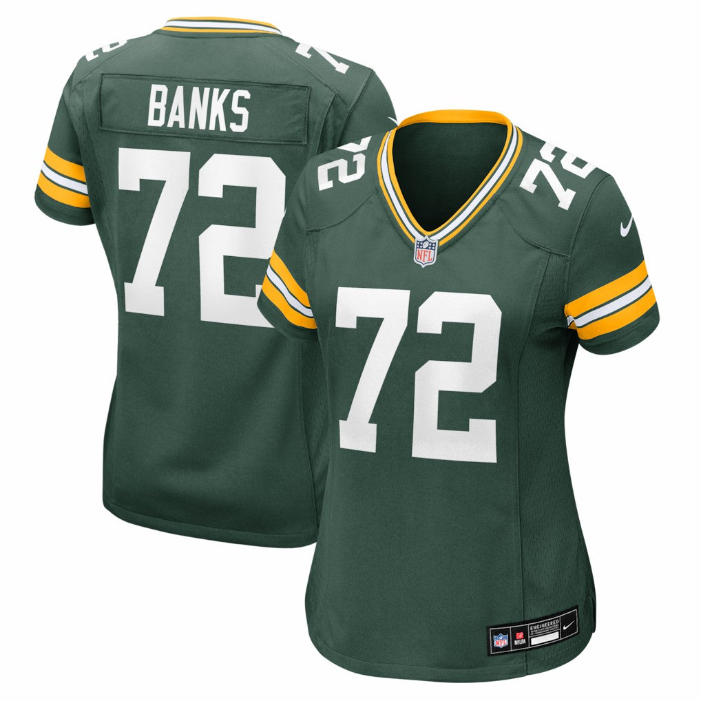 Nike Brant Banks Green Bay Packers Women's Team Game Jersey Green