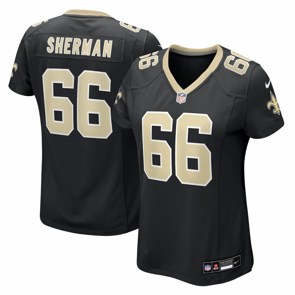 Nike William Sherman New Orleans Saints Women's Team Game Jersey Black