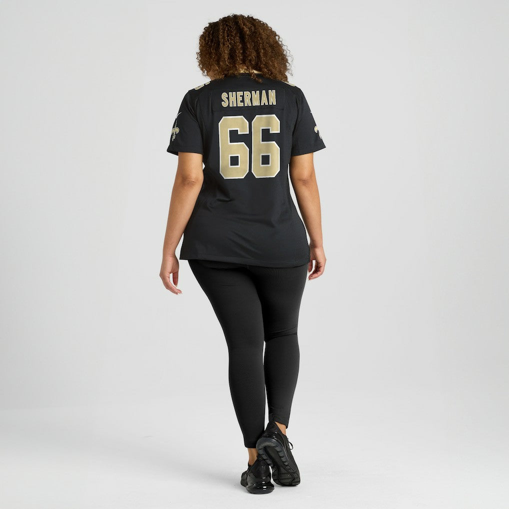Nike William Sherman New Orleans Saints Women's Team Game Jersey Black