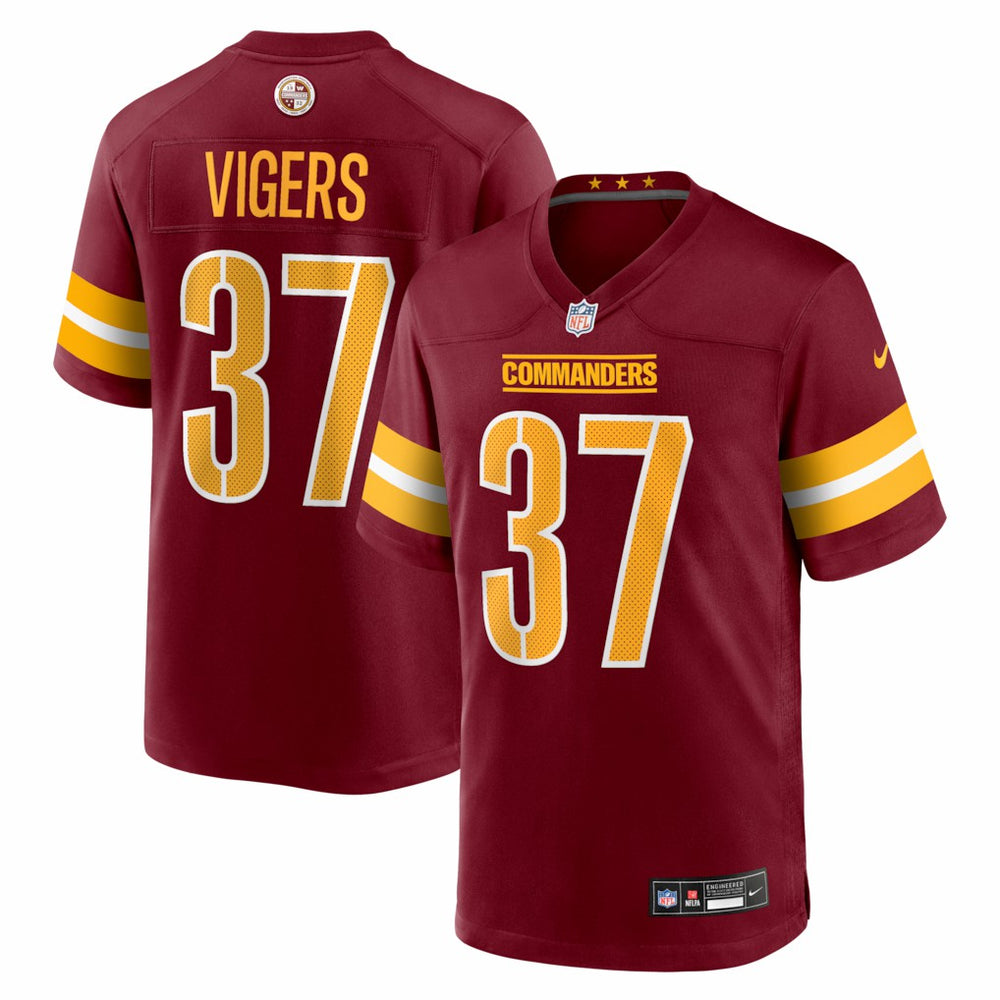 Nike Car'lin Vigers Washington Commanders Team Game Jersey Burgundy