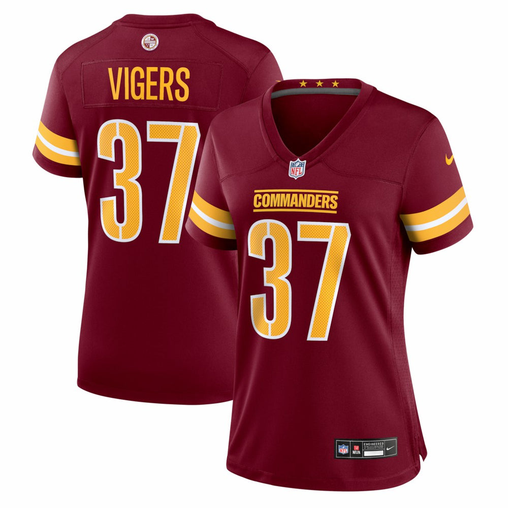 Nike Car'lin Vigers Washington Commanders Women's Team Game Jersey Burgundy