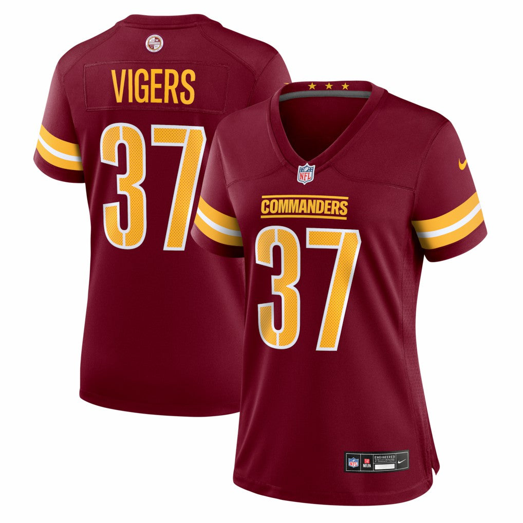 Nike Car'lin Vigers Washington Commanders Women's Team Game Jersey Burgundy
