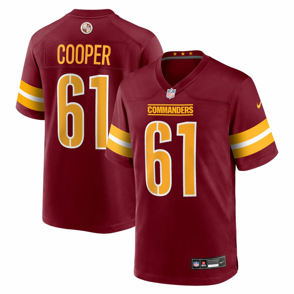 Nike Tyler Cooper Washington Commanders Team Game Jersey Burgundy