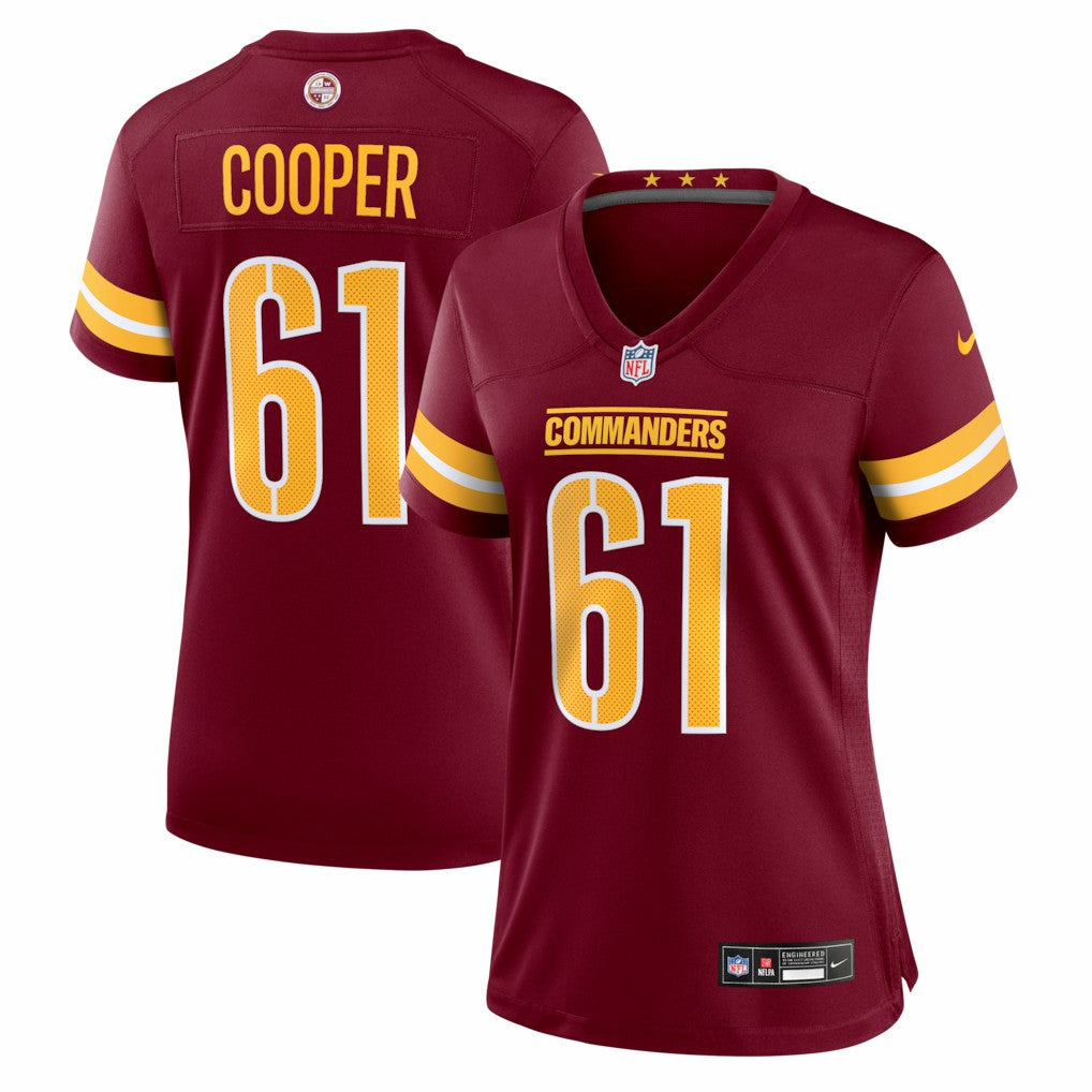 Nike Tyler Cooper Washington Commanders Women's Team Game Jersey Burgundy
