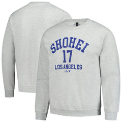 Shohei Ohtani MLBPA BreakingT Unisex Player Name & Number Sweatshirt - Heather Gray - MLB on Sale