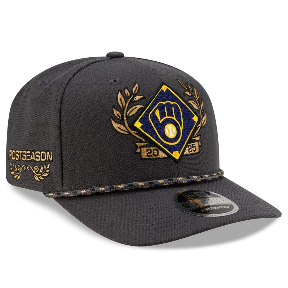 Milwaukee Brewers New Era 2025 National League Division Series Champions 9SEVENTY Adjustable Hat - Charcoal - New Era on Sale
