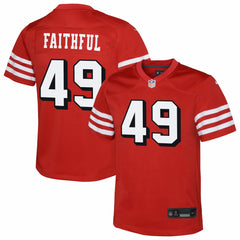 Nike The Faithful San Francisco 49ers Youth Alternate 2 Game Jersey Scarlet