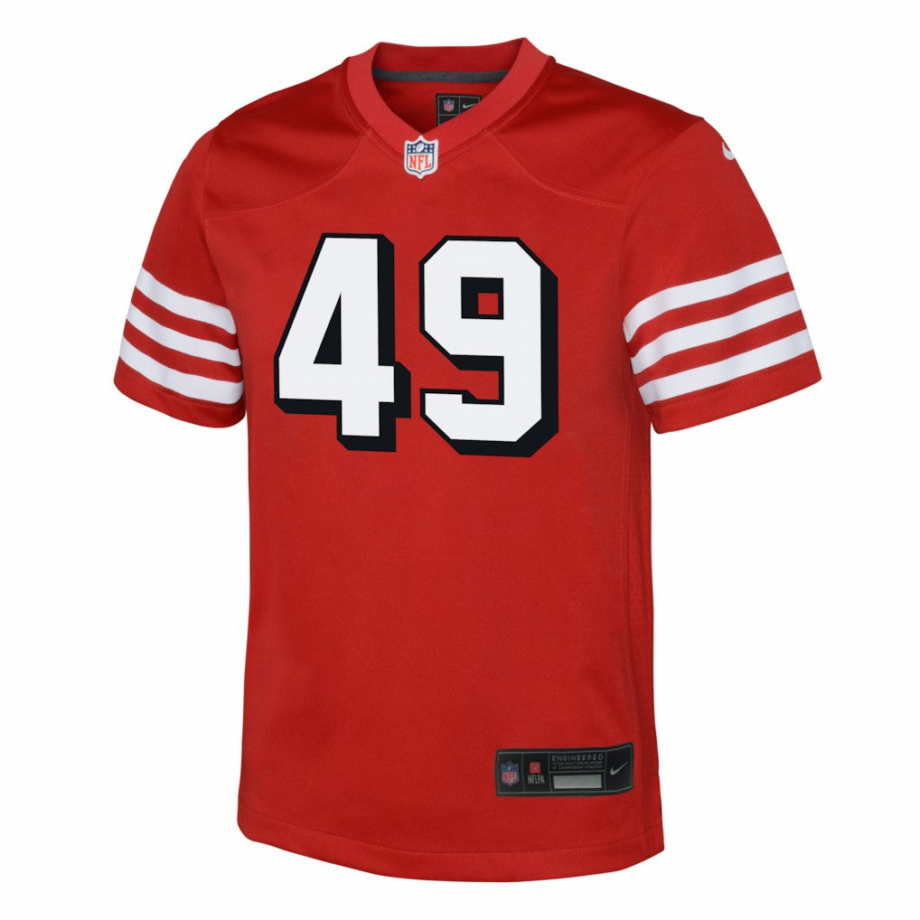 Nike The Faithful San Francisco 49ers Youth Alternate 2 Game Jersey Scarlet