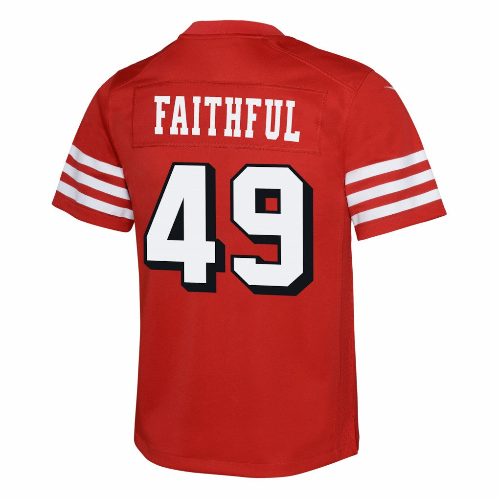 Nike The Faithful San Francisco 49ers Youth Alternate 2 Game Jersey Scarlet