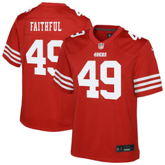 Nike The Faithful San Francisco 49ers Youth Team Game Jersey Scarlet