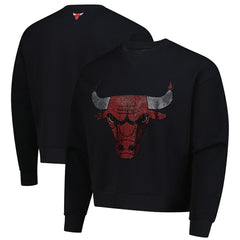 Chicago Bulls Terez Unisex Oversized Gemstone Logo Sweatshirt Black