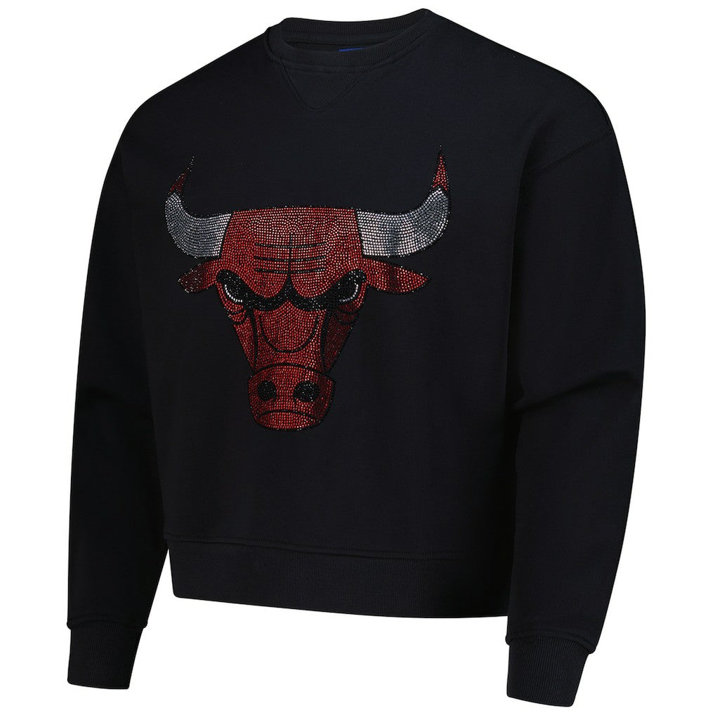 Chicago Bulls Terez Unisex Oversized Gemstone Logo Sweatshirt Black
