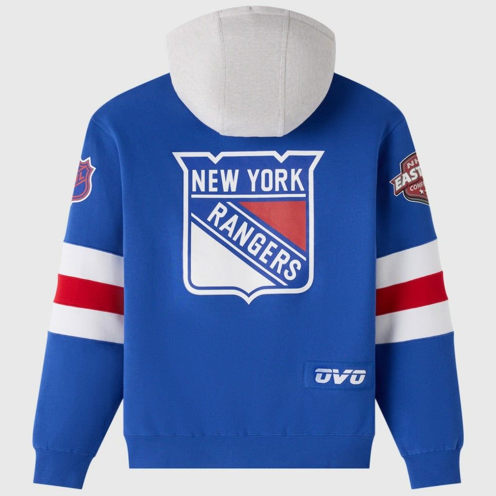 New York Rangers OVO x NHL Fleece Hoodie - Blue - NHL 203514861