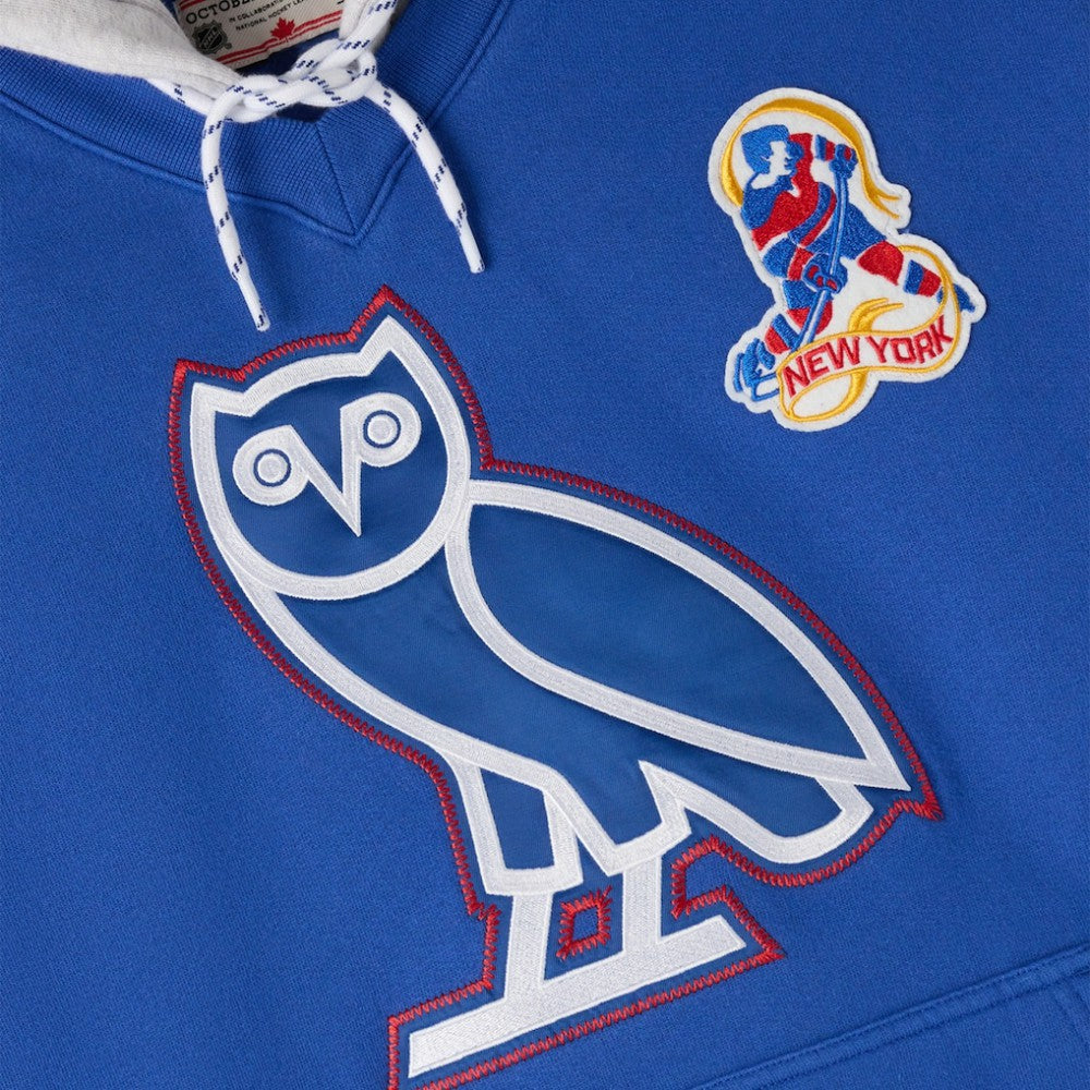 New York Rangers OVO x NHL Fleece Hoodie - Blue - NHL 203514861